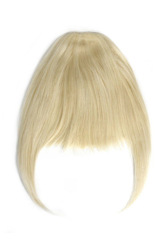 clip in fringe lightest blonde human hair extensions