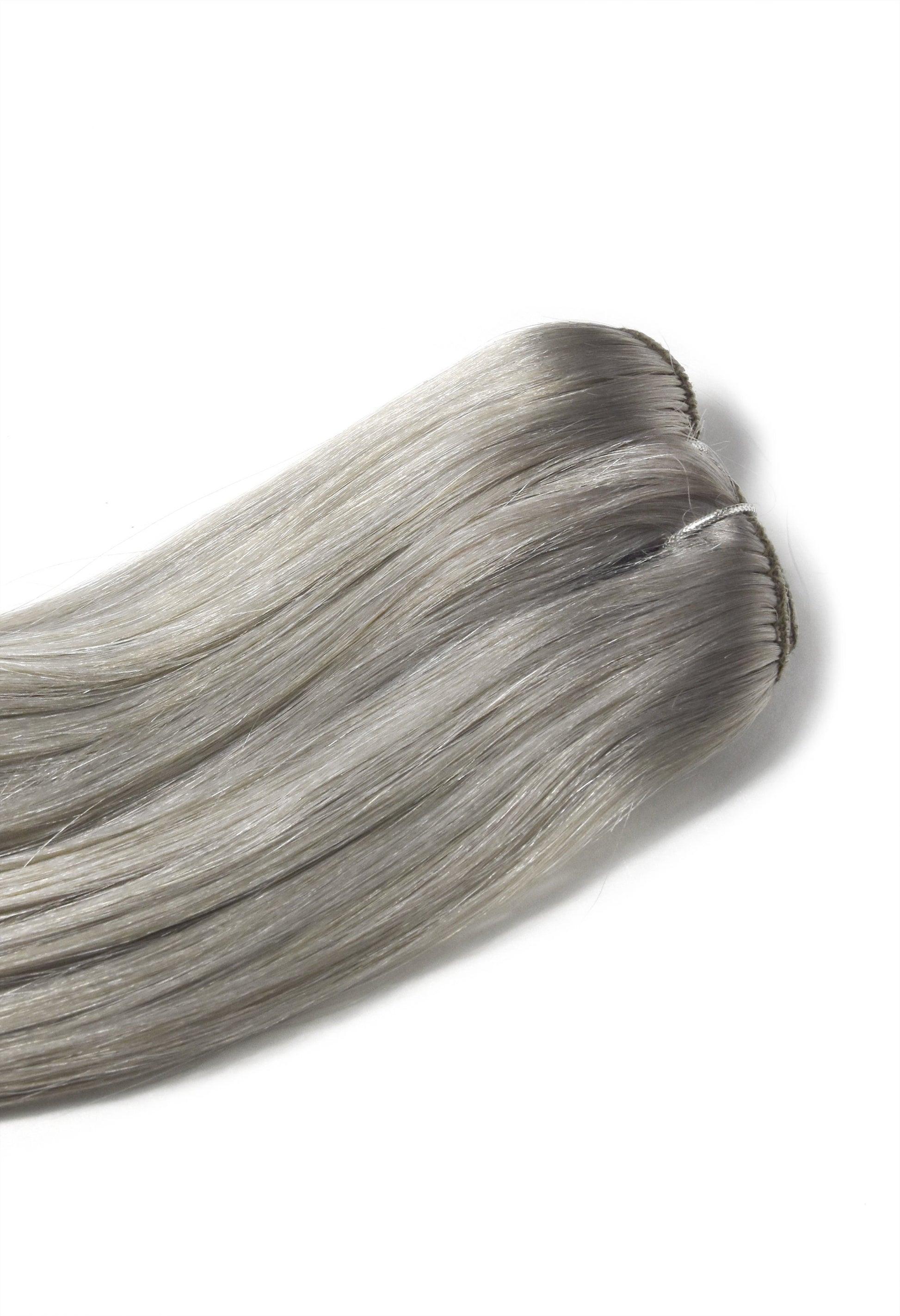silver grey hair extensions one piece clip in 