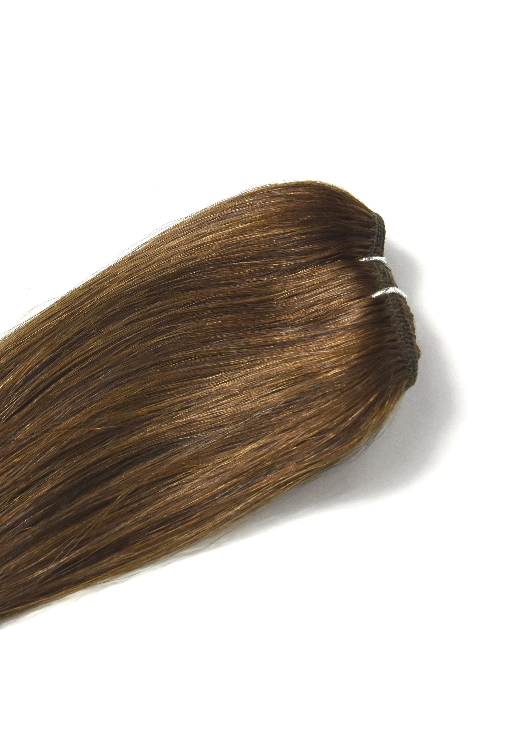 one piece clip in top up hair extensions toffee brown 