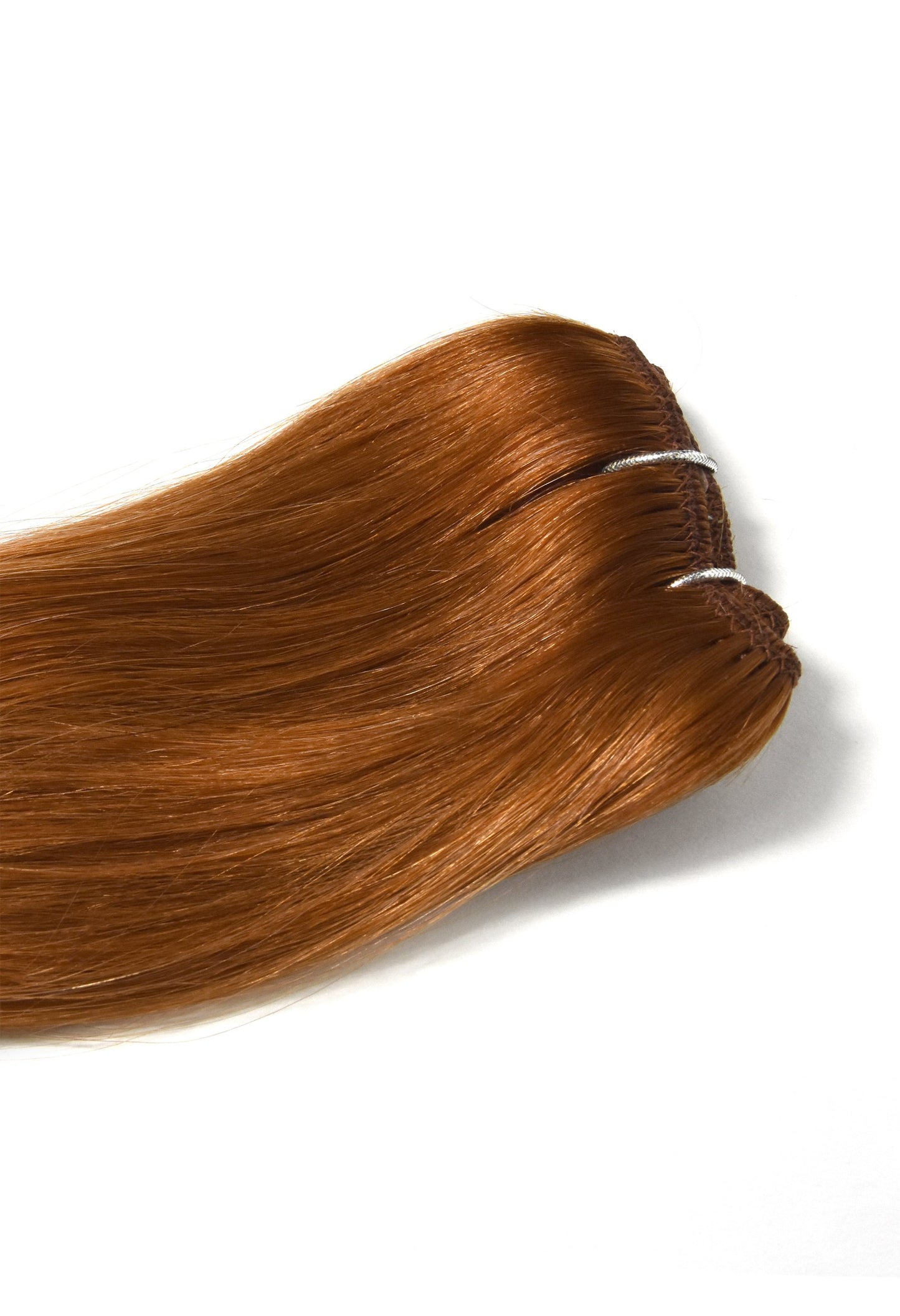 one piece clip in human hair extensions natural red