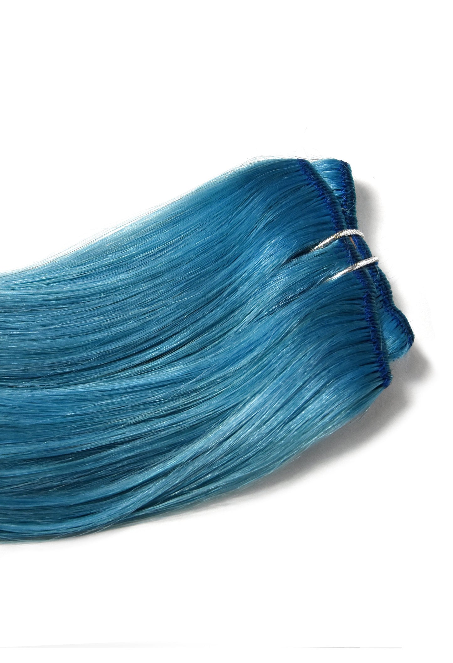 One Piece Top-up Remy Clip in Human Hair Extensions - Turquoise