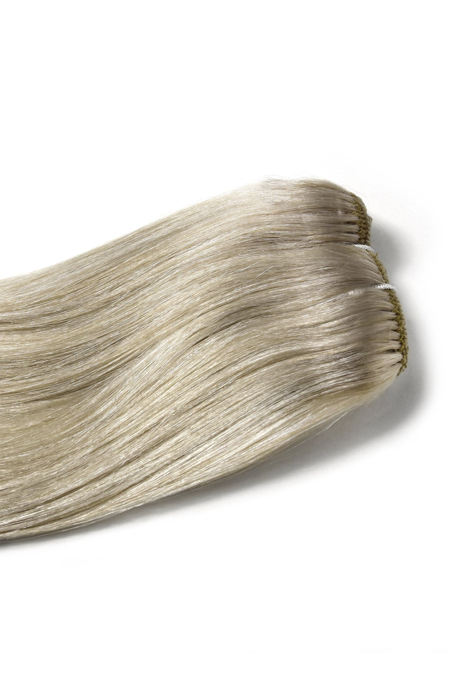 hair piece remy human hair extensions clip in silver sand 