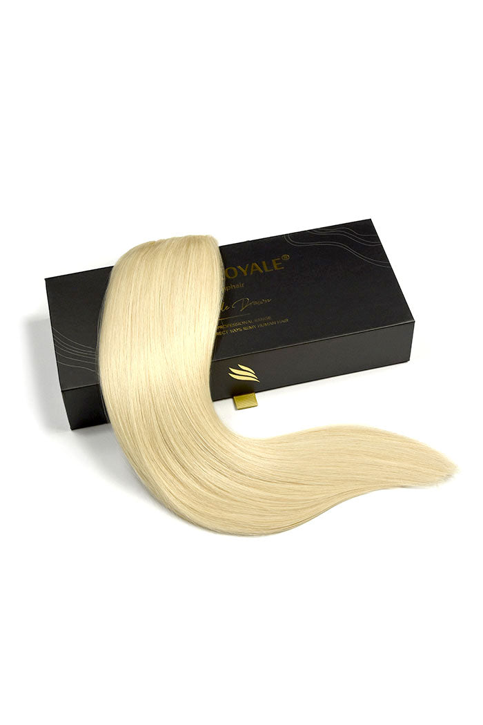 Remy Royale Double Drawn Human Hair Weft Weave Extensions - Hellstes Blond (#60)