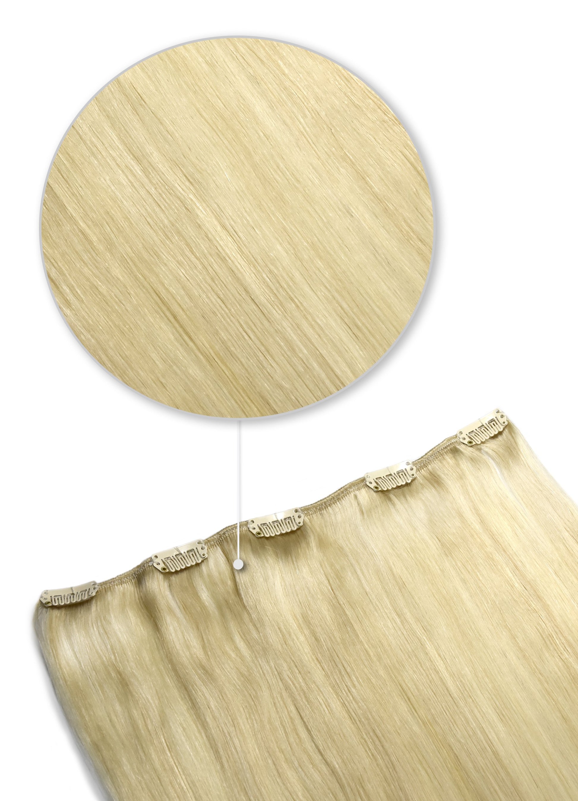 hair pieces - one piece clip in hair extensions shade 613 bleach blonde