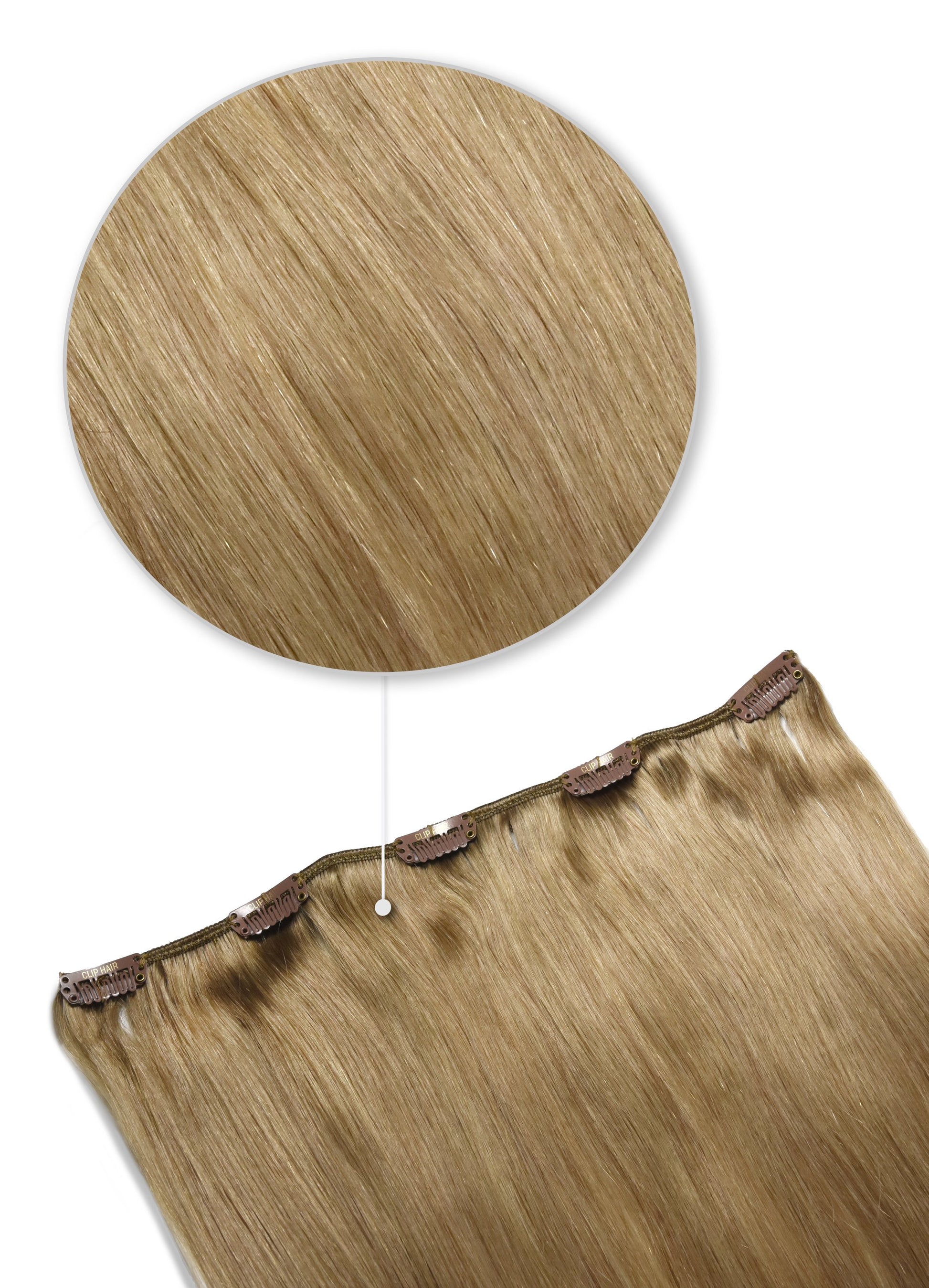 hair pieces - one piece hair extensions lightest brown shade 18