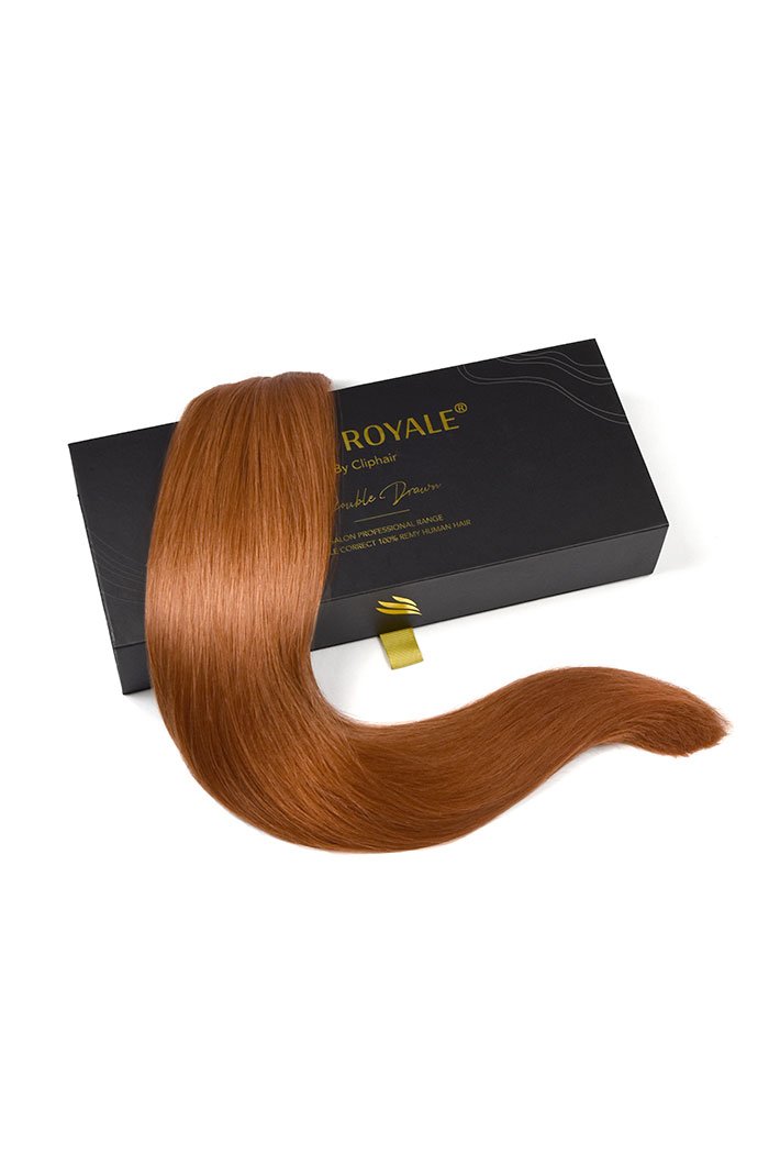 Remy Royale Double Drawn Human Hair Weft Weave Extensions - Flaming Ginger (#350)
