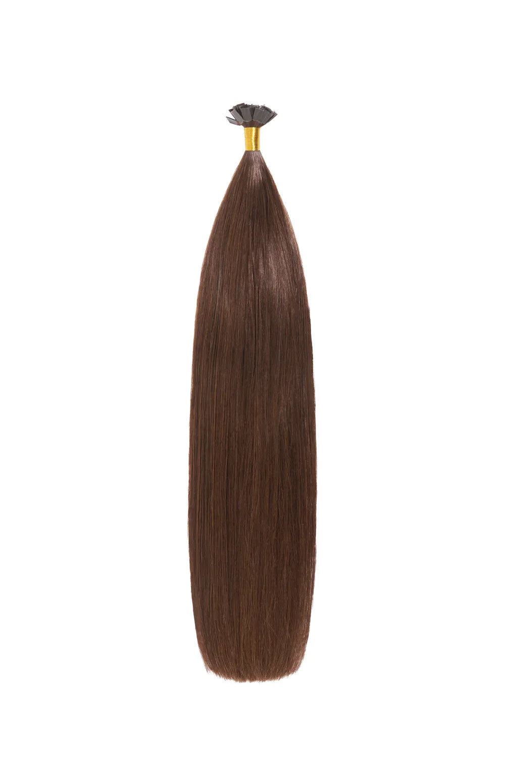 Medium Brown (#4) Remy Royale Flat Tip Hair Extensions