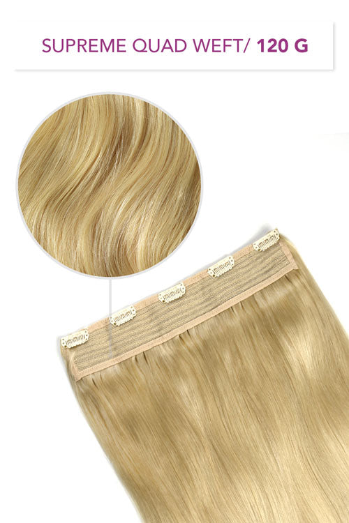Bleach Blonde (#613) Supreme Quad Weft One Piece Clip In Hair Extensions