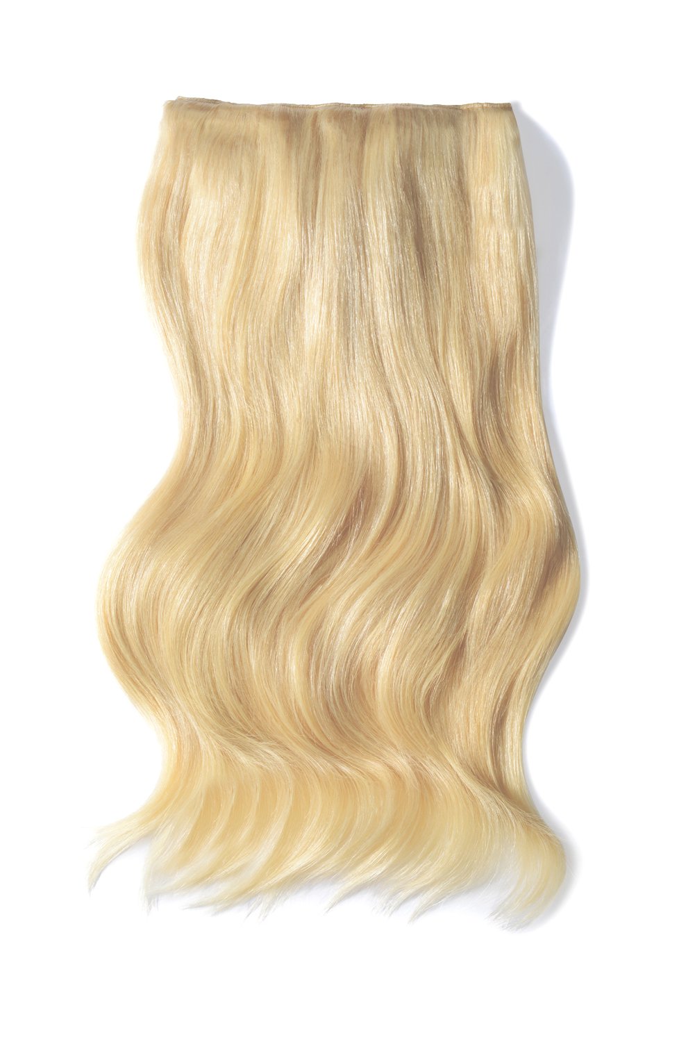 Double Wefted Full Head Remy Clip in Human Hair Extensions - Bleach Blonde (613)