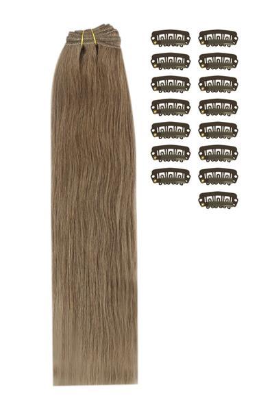 15 Inch DIY Remy Clip in Human Hair Extensions - Ash Brown (#9)