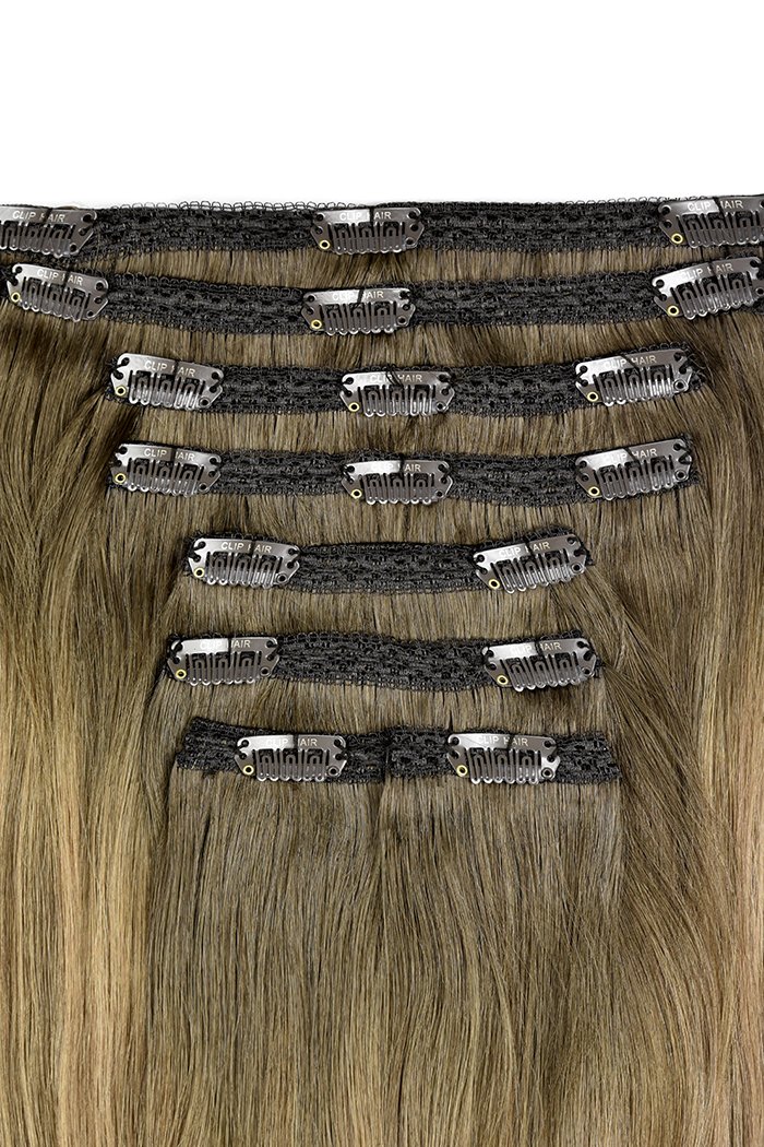 Bronzed Brown Clip In Hair Extensions  Glam Seamless - Glam Seamless Hair  Extensions