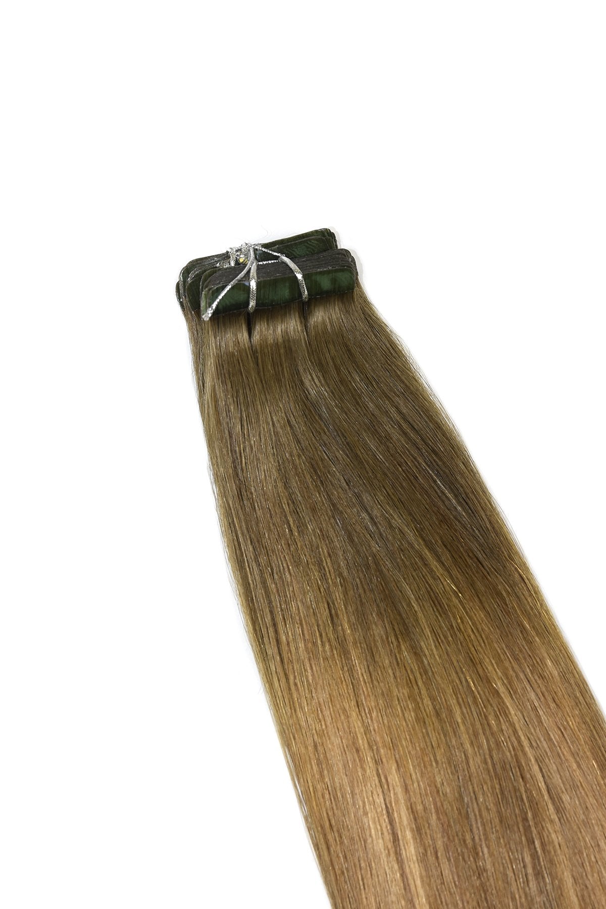 Bronze Tape In Balayage Hair Extensions Close Up