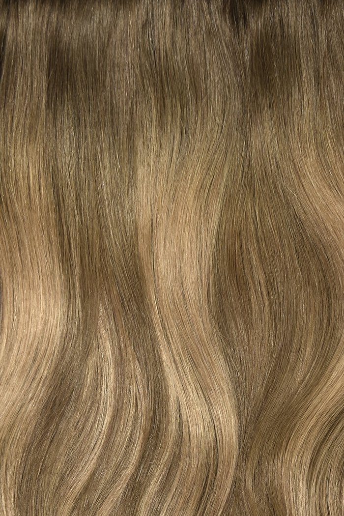 Bronze Balayage Hair Extensions Close Up