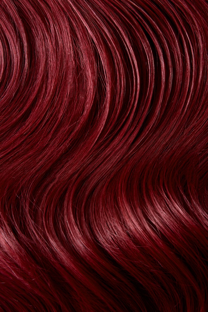 Double Wefted  Remy Clip In Human Hair Extensions - Deep Red