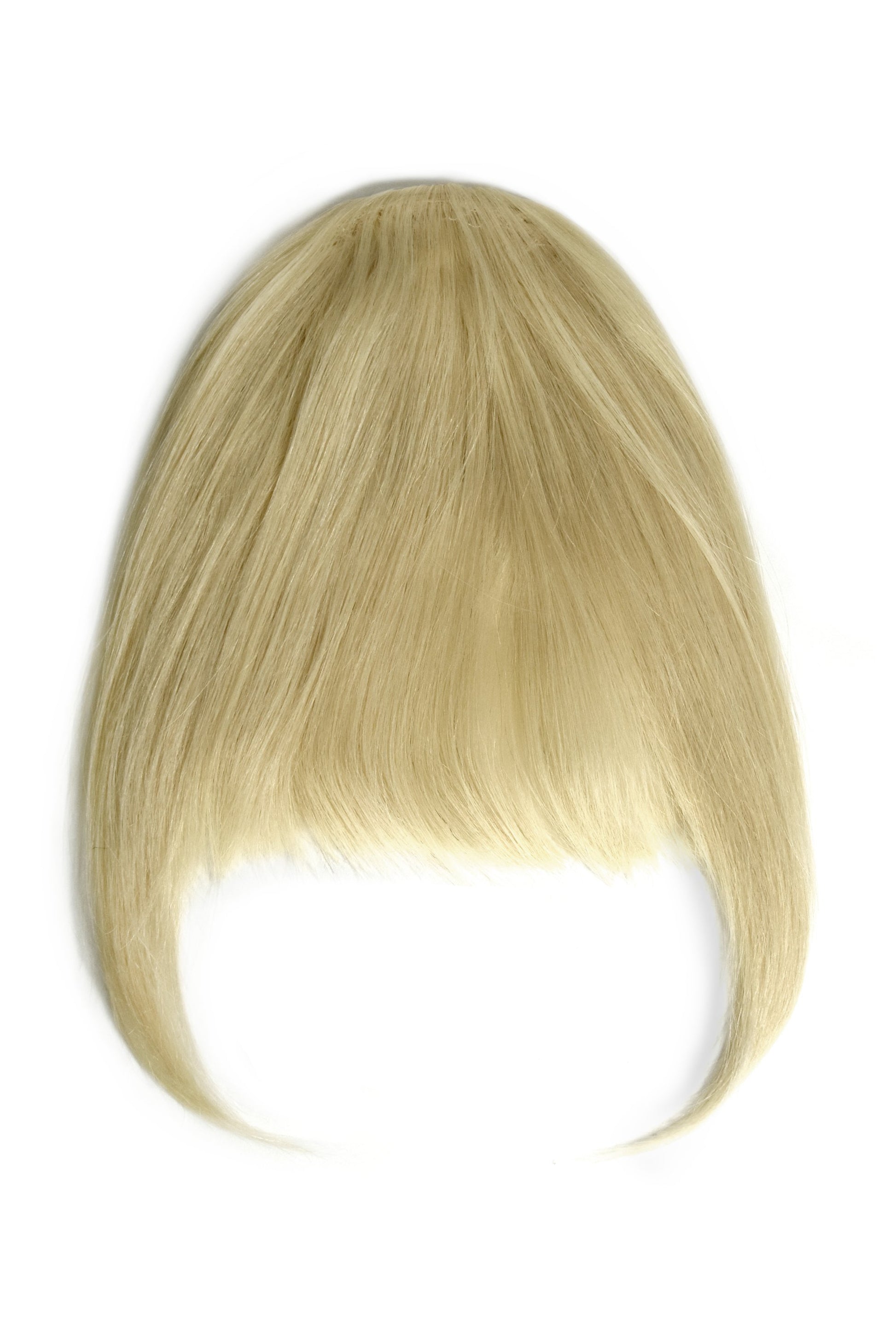 clip in fringes human hair bleach blonde 