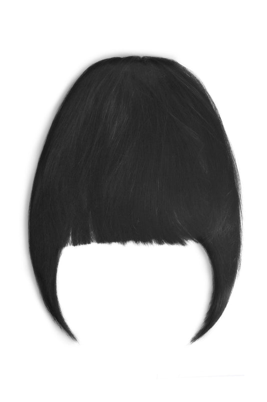 clip in fringe human hair natural black 