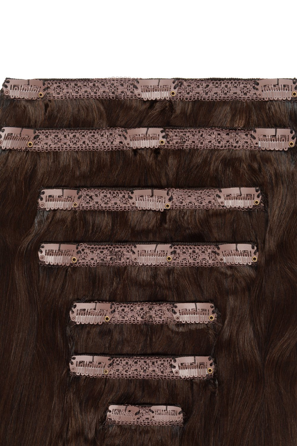 clip-in remy hair extensions dark brown 