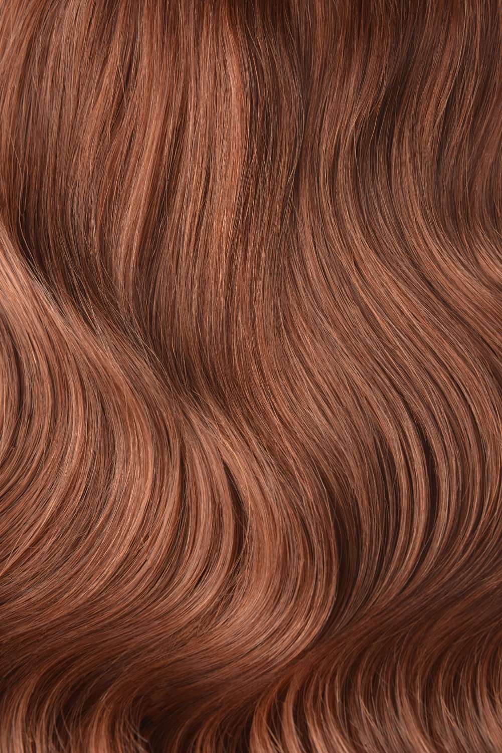 Double Wefted Full Head Remy Clip in Human Hair Extensions -  Dark Auburn/Copper Red (#33)
