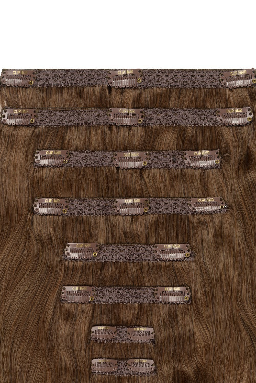 thick hair extensions medium ash brown clip in double weft