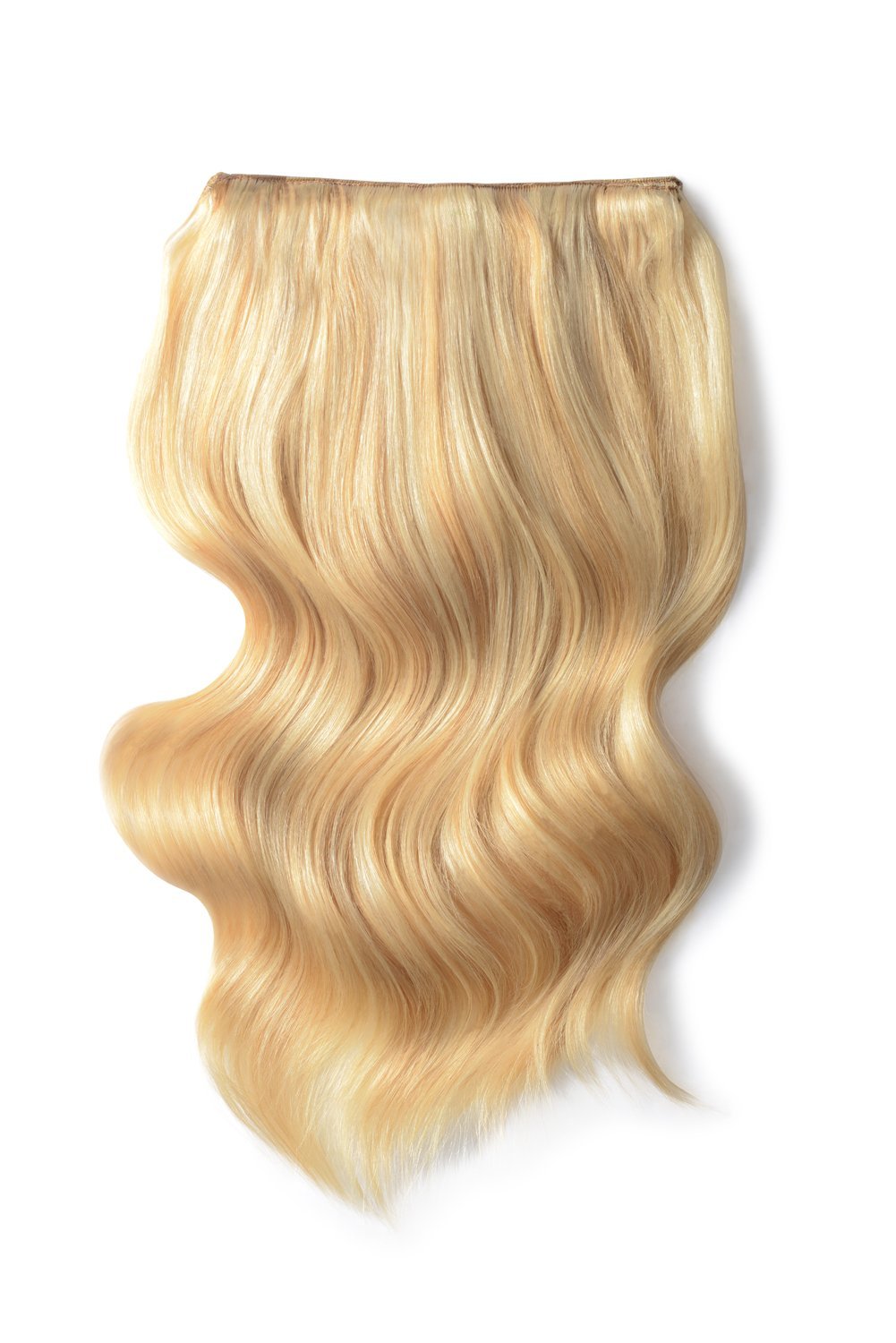 Double Wefted Full Head Remy Clip in Human Hair Extensions - Golden Blonde/Bleach Blonde Mix (#16/613)