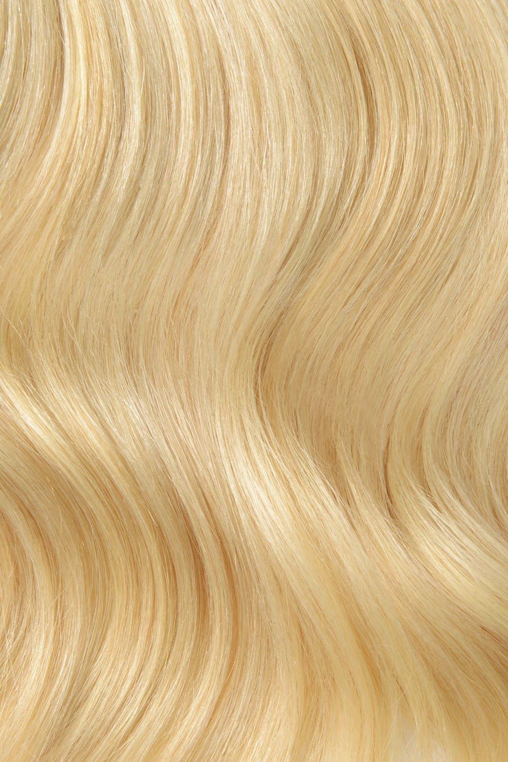 Double Wefted Full Head Remy Clip in Human Hair Extensions - Creamy Blonde (#22/613)
