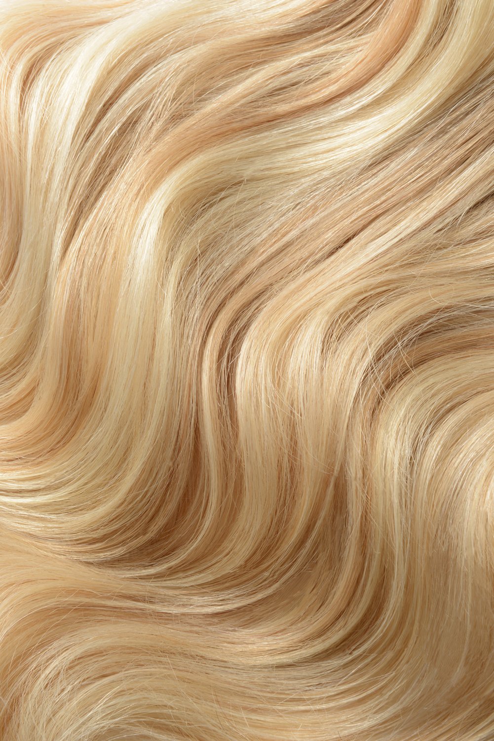 Double Wefted Full Head Remy Clip in Human Hair Extensions - Peaches & Cream (#27/613)