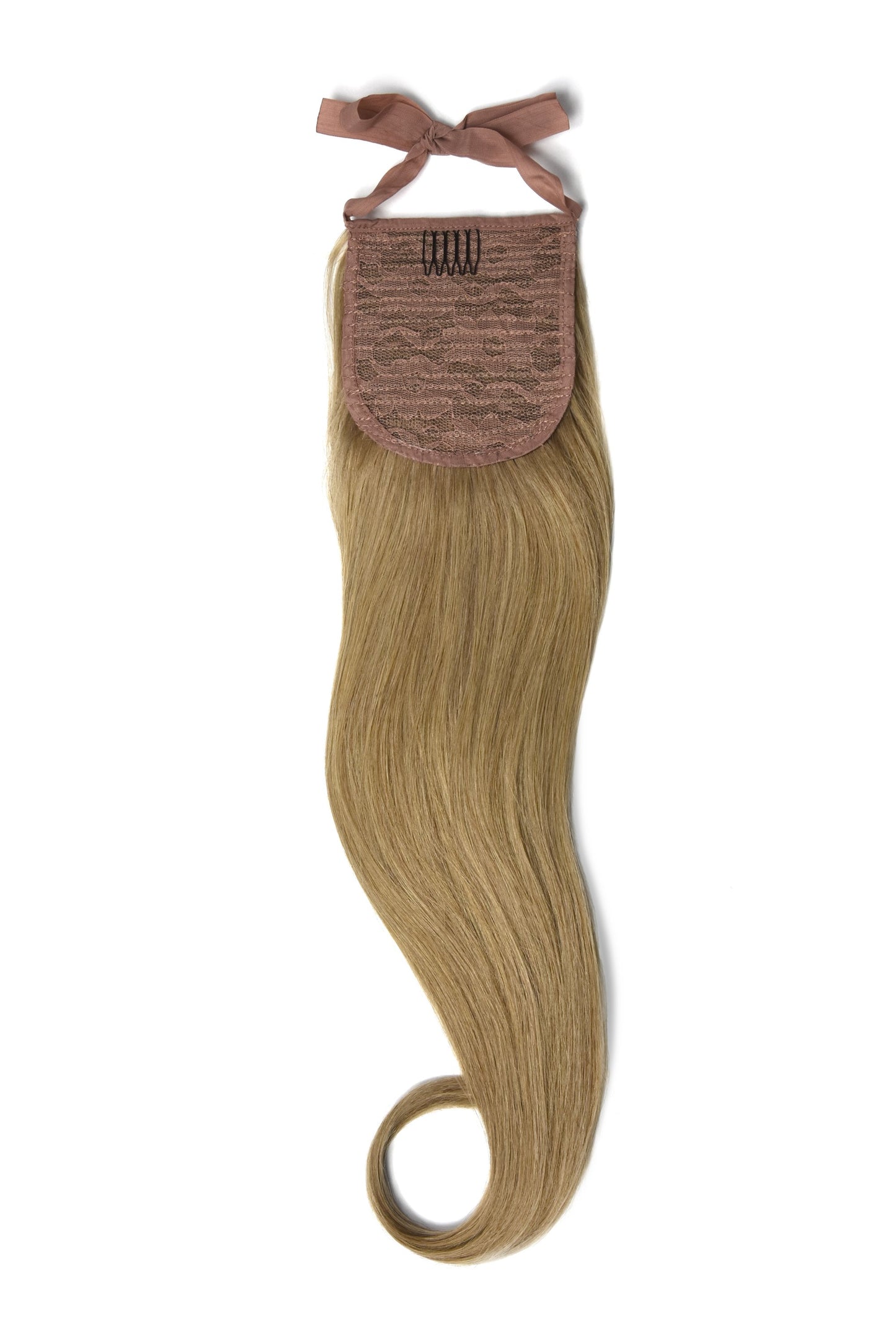 Clip in Ponytail Remy Human Hair Extensions - Lightest Brown (#18)