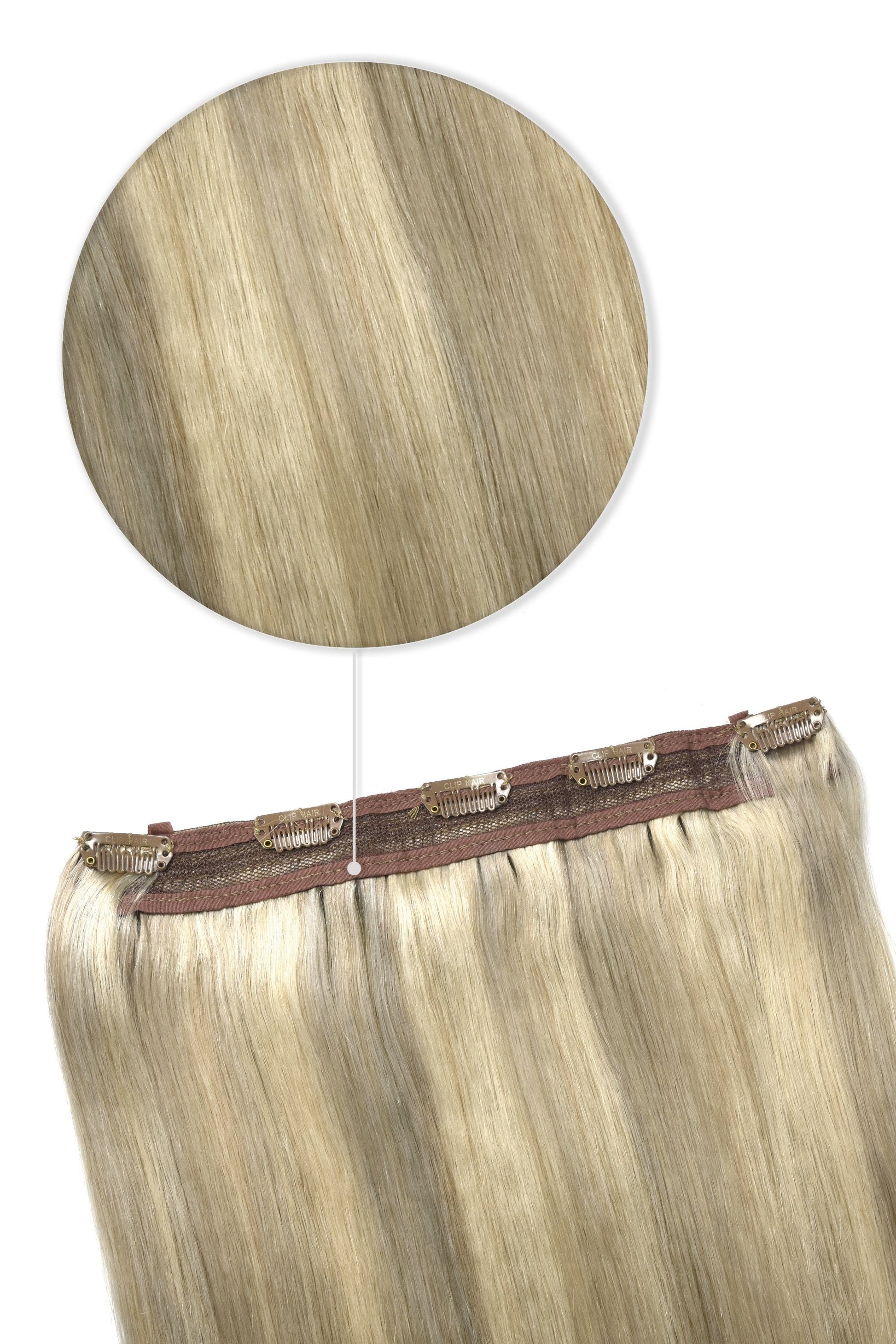Quad Wefted Remy Clip in Human Hair Extensions - BlondeMe (#60/SS) Quad Weft Pieces cliphair 