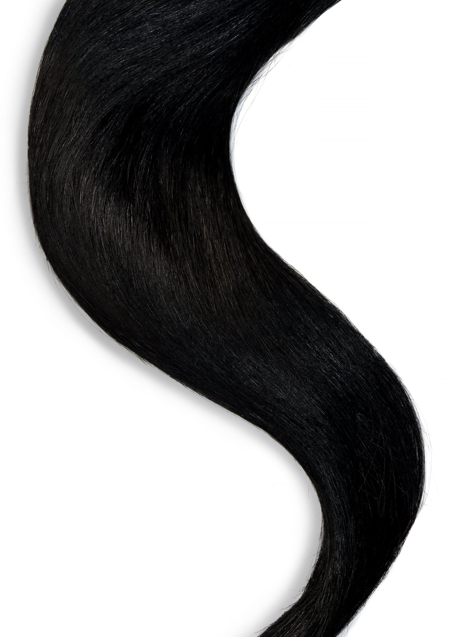 Clip in Ponytail Remy Human Hair Extensions - Natural Black (#1B)