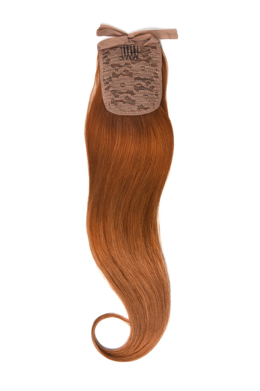 natural red ponytail hair extension human hair 1-2 day free usa shipping