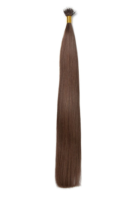 Nano Ring Hair Extensions Double Drawn - Light/Chestnut Brown (#6)