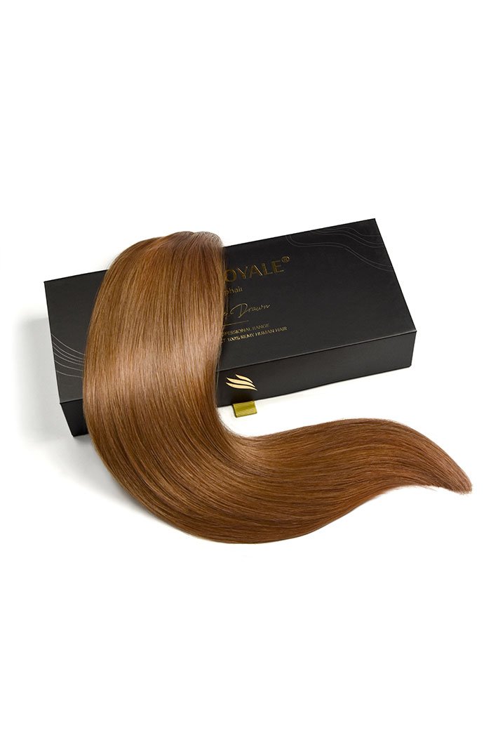 Remy Royale Double Drawn Human Hair Weft Weave Extensions - Light Auburn (#30)