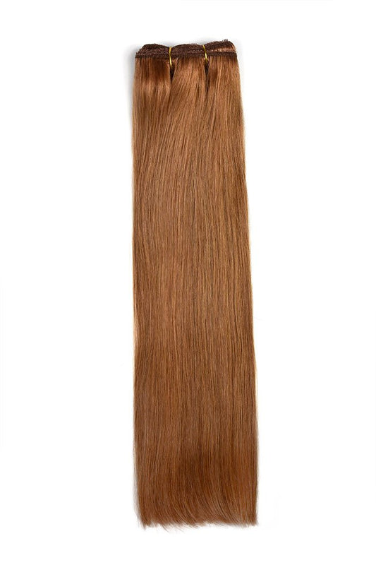 Remy Royale Double Drawn  Human Hair Weft Weave  Extensions - Light Auburn (#30)