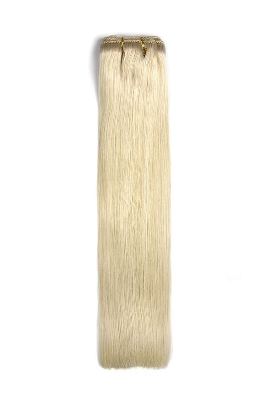 Remy Royale Double Drawn  Human Hair Weft Weave  Extensions - Ice Blonde