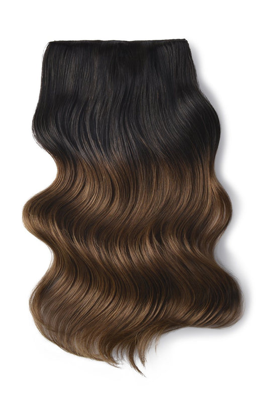 Double Wefted Full Head Remy Clip in Human Ombre Hair Extensions - (#T2/6)