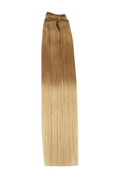 18 Inch Remy Human Hair Weft/Weave Extensions - ombre/Ombre (#T6/27)