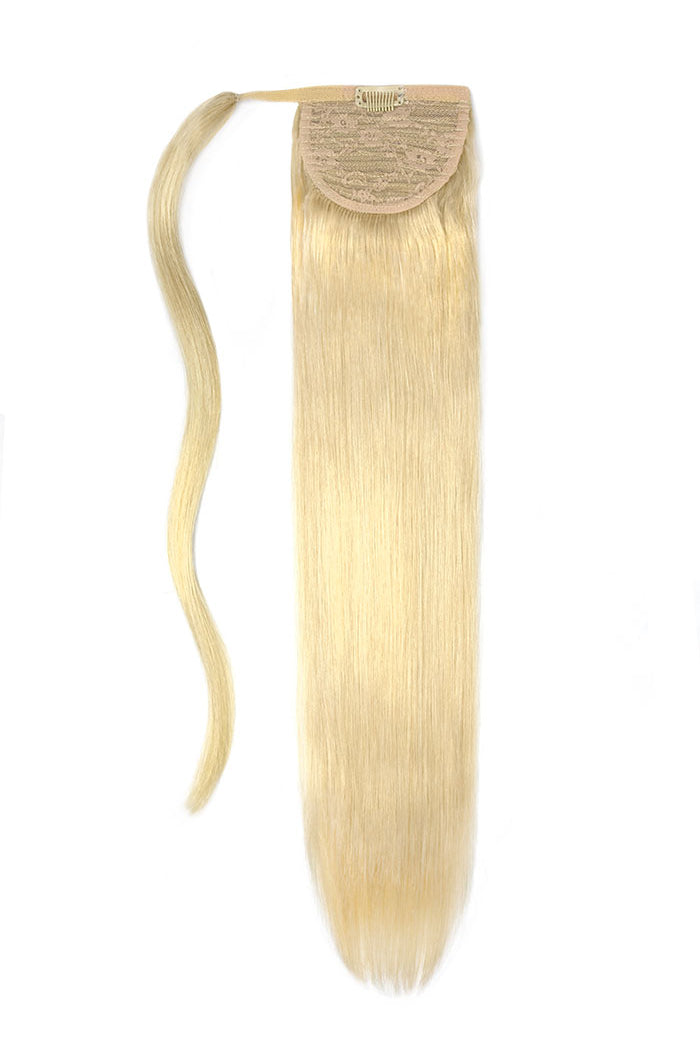 Lightest Blonde (#60) Straight Up Wrap Around Ponytail