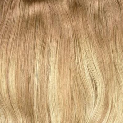One Piece Top-up Remy Clip in Human Hair Extensions - Biscuit Blondey Balayage