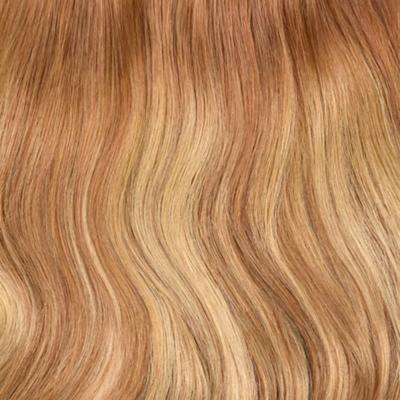 One Piece Top-up Remy Clip in Human Hair Extensions - Cinnamon Swirl Balayage
