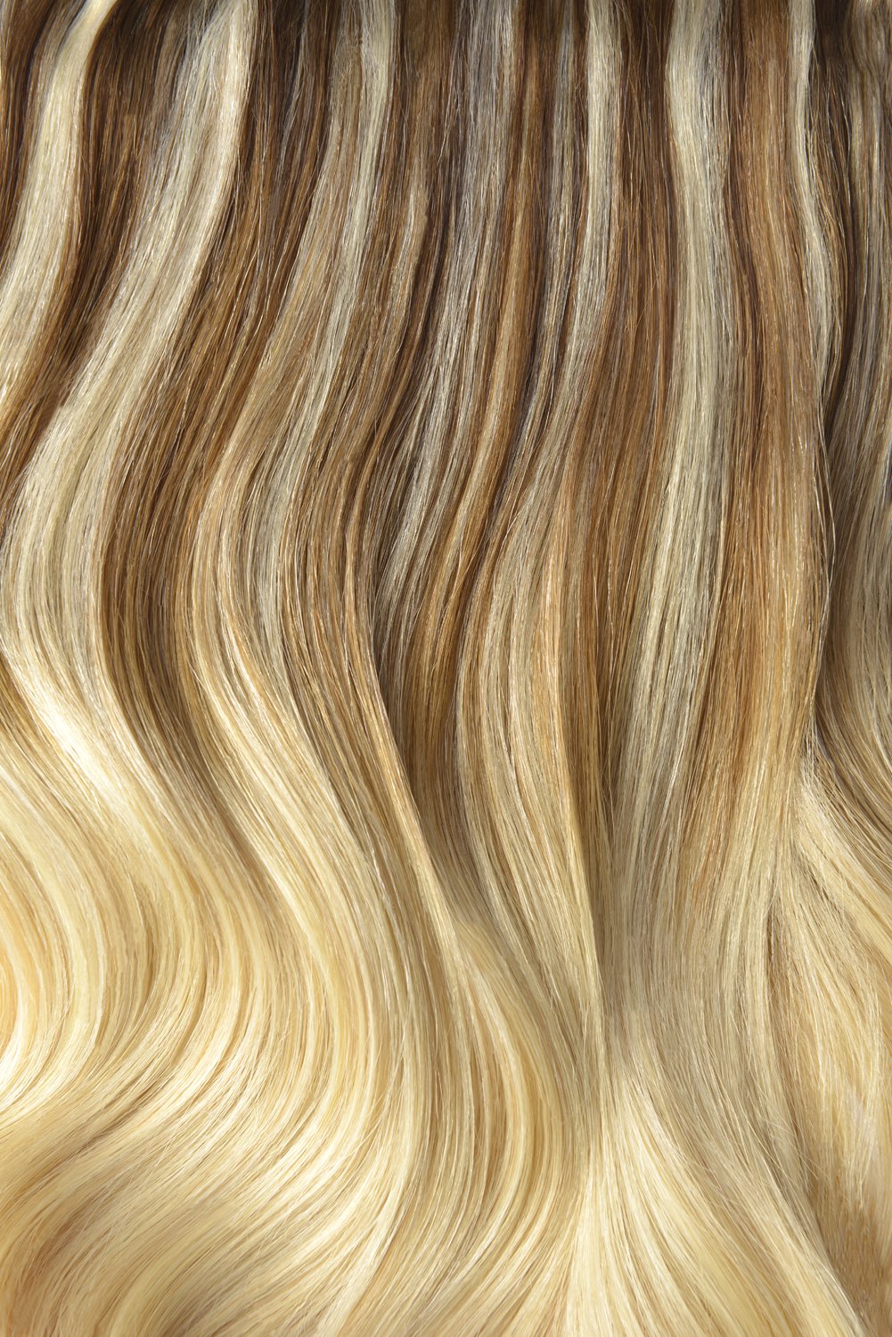 Double Wefted Full Head Remy Clip in Human Hair Extensions - ombre/Ombre (#TP6/613)
