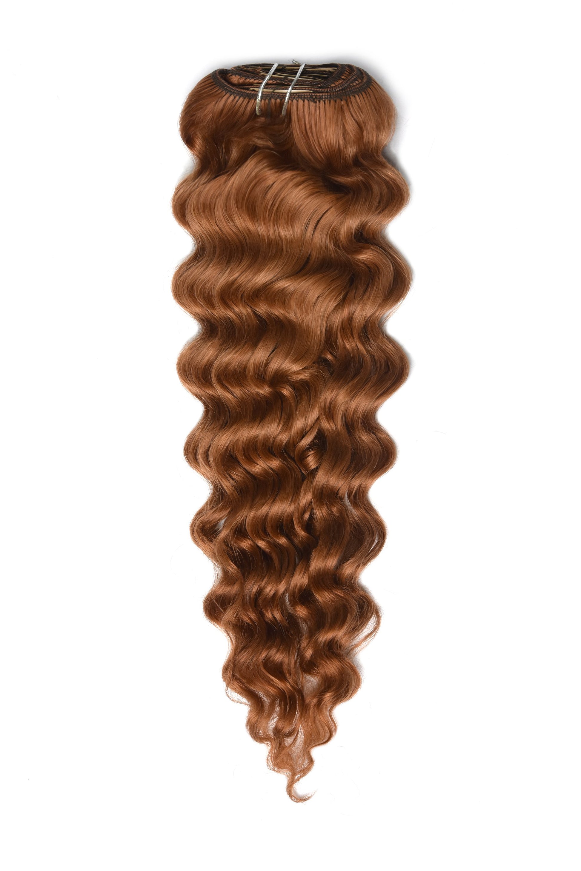 Red curly hair extensions