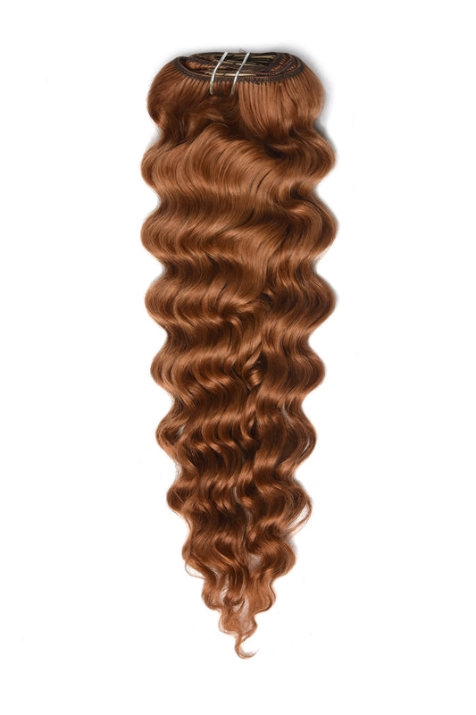 Red curly hair extensions