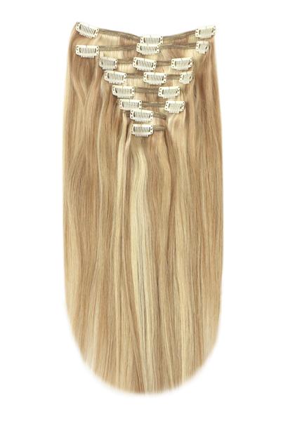 Full Head Remy Clip in Human Hair Extensions - Iced Cappuccino (#14/22)