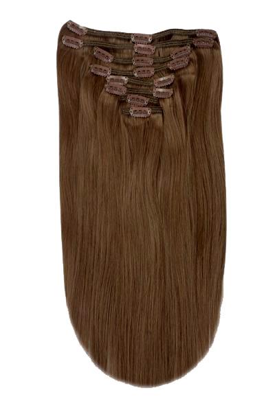 Mousey brown clip in hair extensions