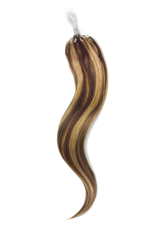 Micro Ring Loop Remy Human Hair Extensions - Chocolate Honey (#4/27)