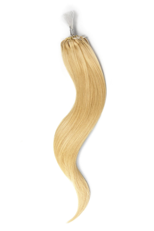 Micro Ring Loop Remy Human Hair Extensions - Light Ash Blonde (#22)