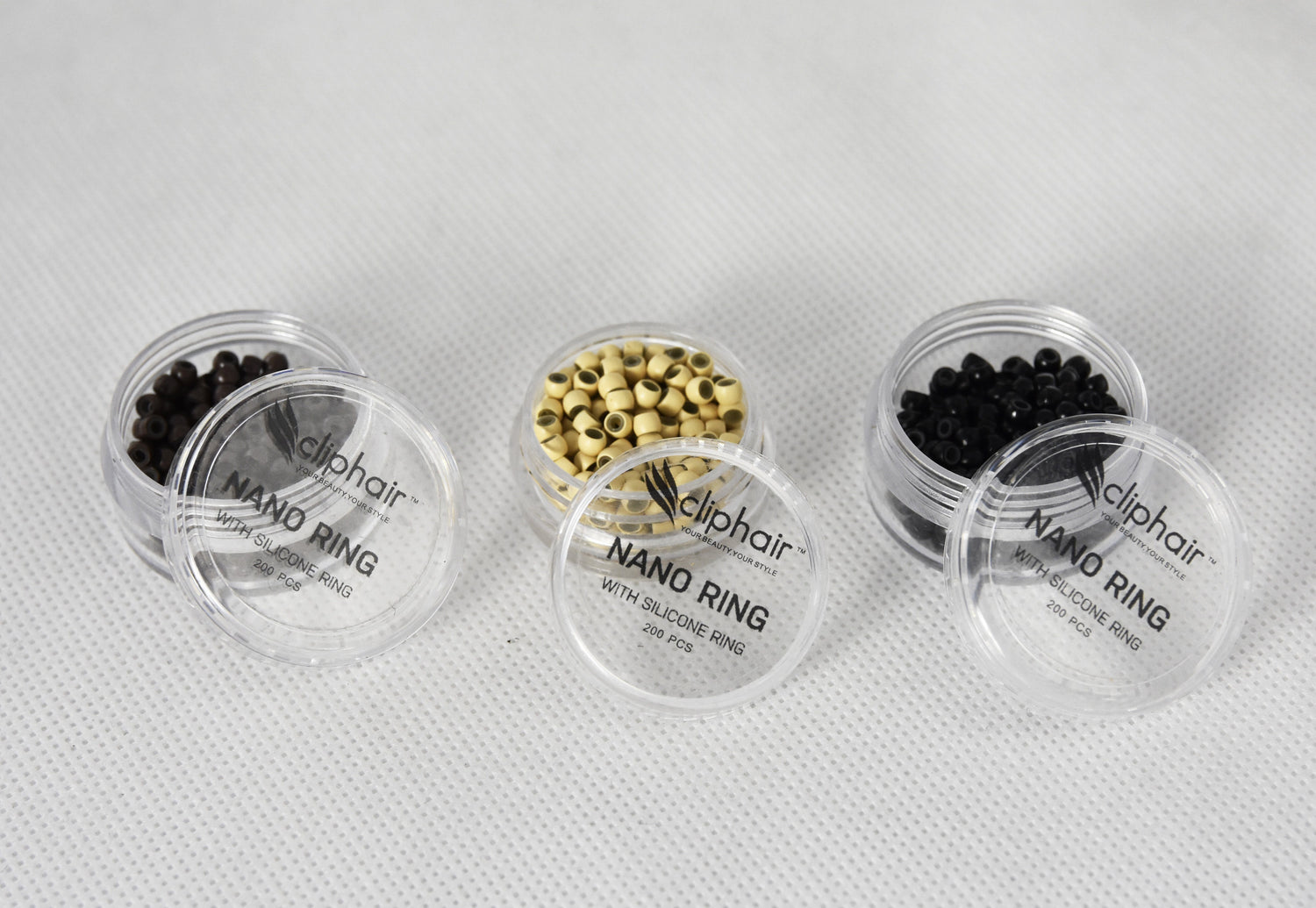 SILICONE LINED NANO RINGS/BEADS -200 Pack Accessories Cliphair UK 