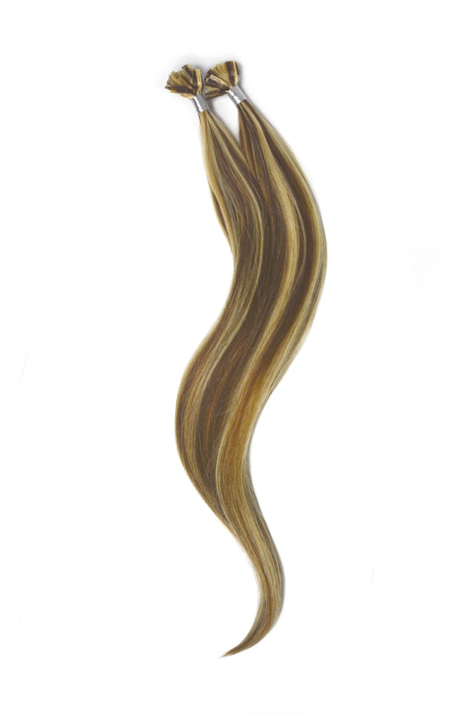 Nail Tip / U-Tip Pre-bonded Remy Human Hair Extensions - Chestnut Bronde (#6/613)