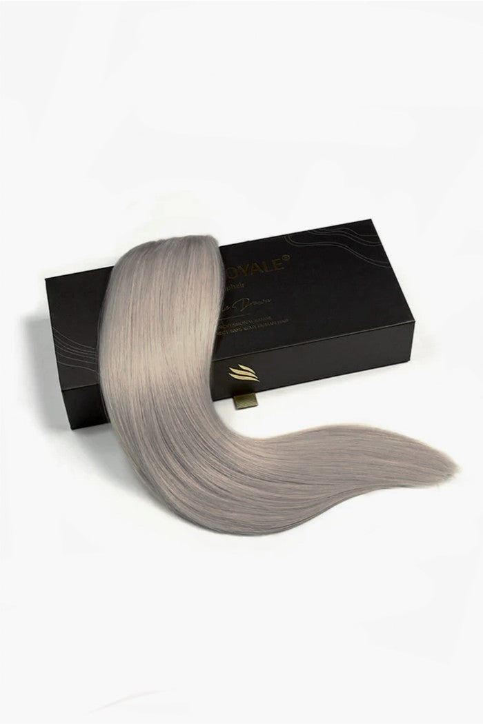 silver grey remy royale double drawn weave full extension