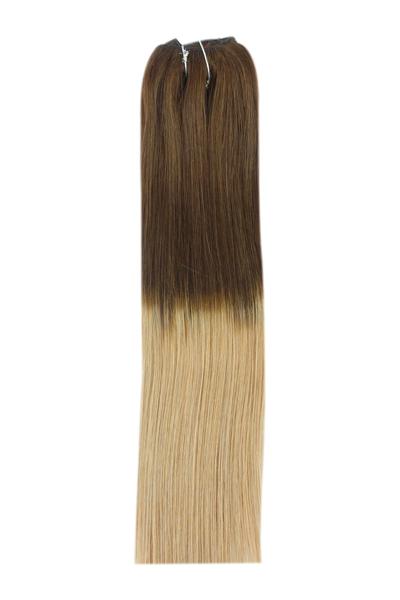 Remy Human Hair Weft/Weave Extensions - Chocolate Honey Ombre (#T4/27)